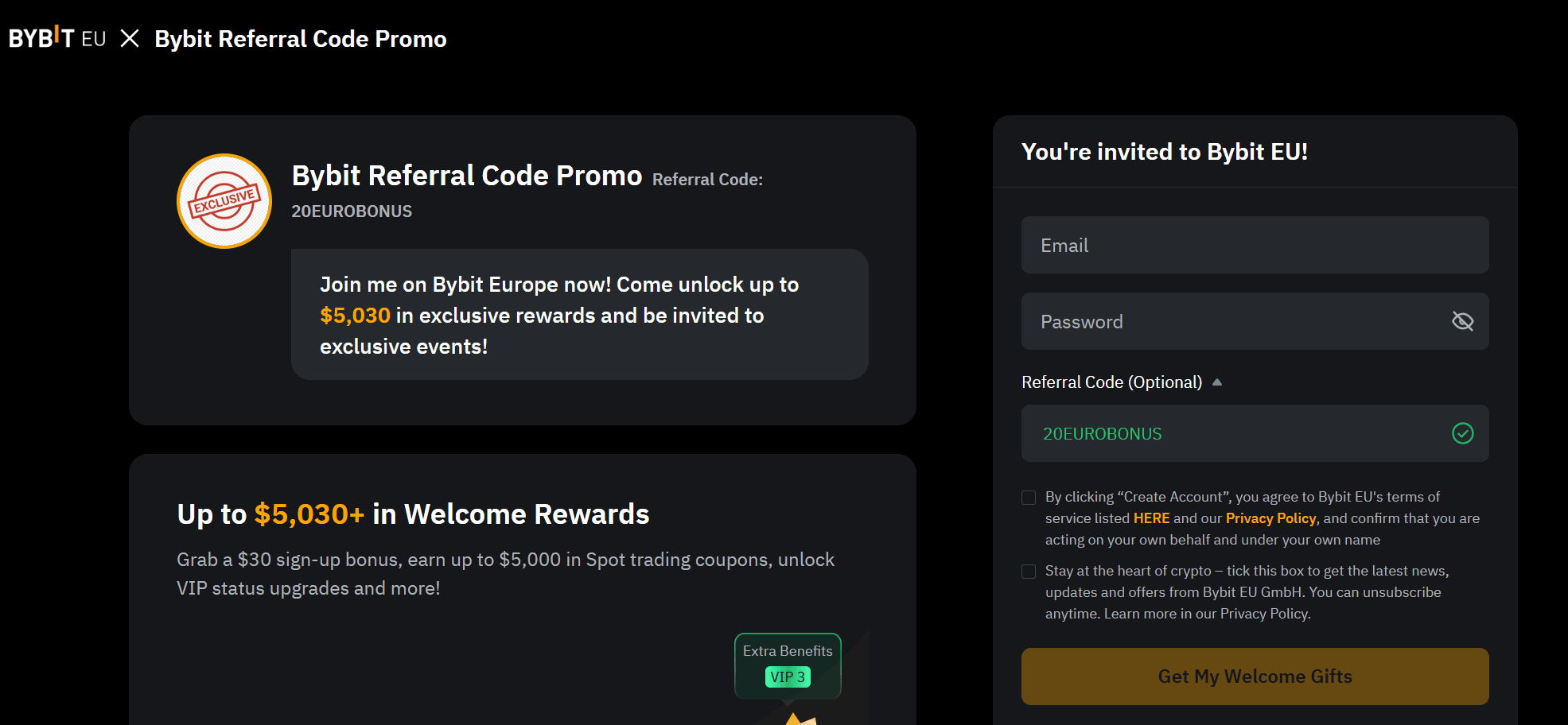 Bybit EU referalni kod unesen pri registraciji